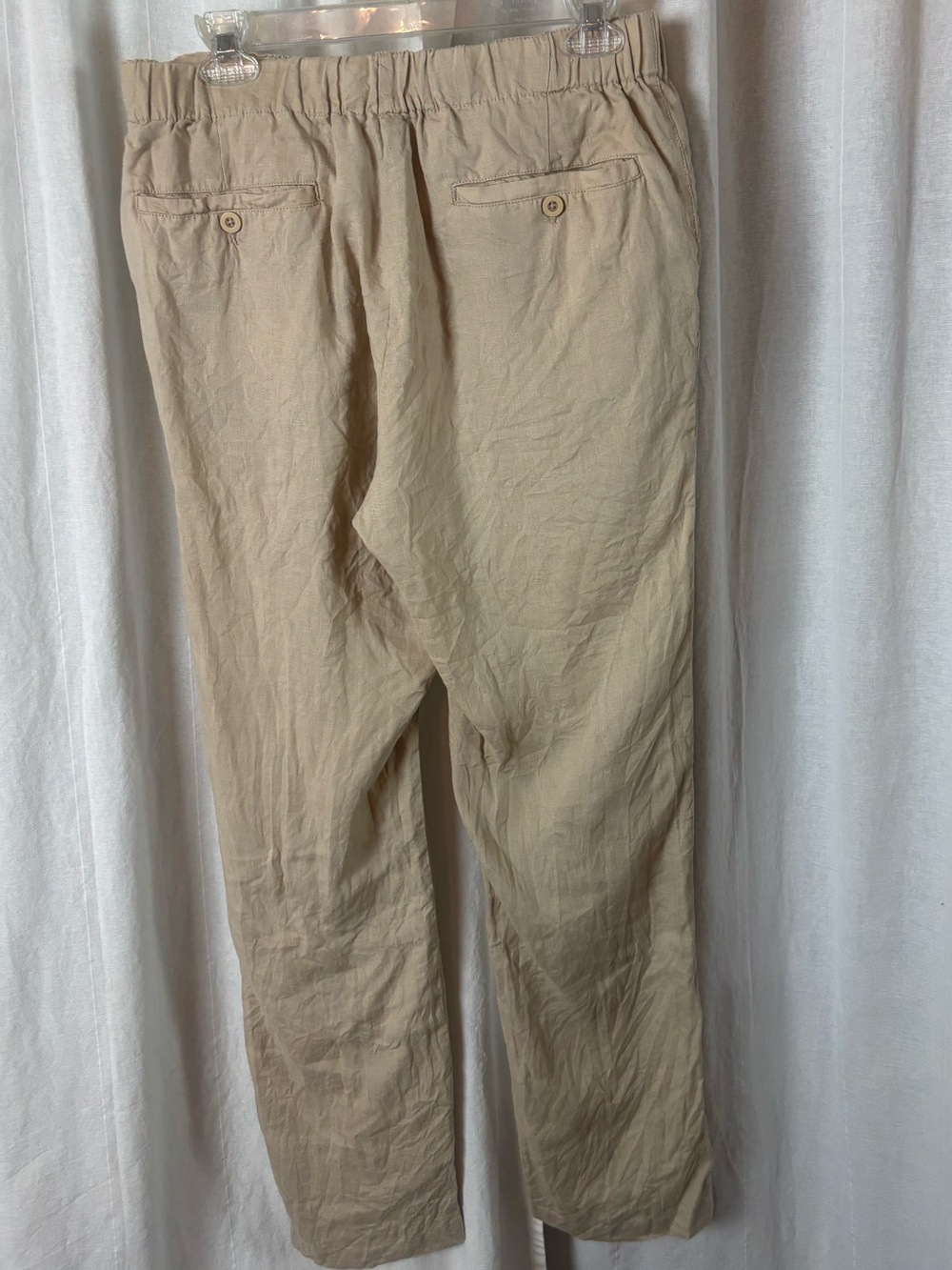 Quince Men’s 100% European Linen Pants Driftwood Medium Lightweight Breathable - Picture 2 of 6